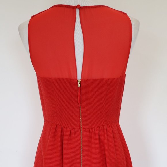MAEVE ANTHROPOLOGIE Size 6 Red Dress Sleeveless - Picture 10 of 13